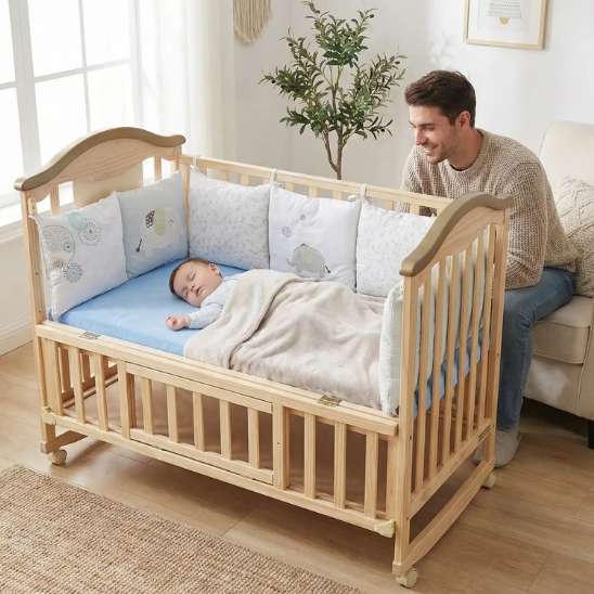 tour de lit bebe fille blanc chambre mignonne