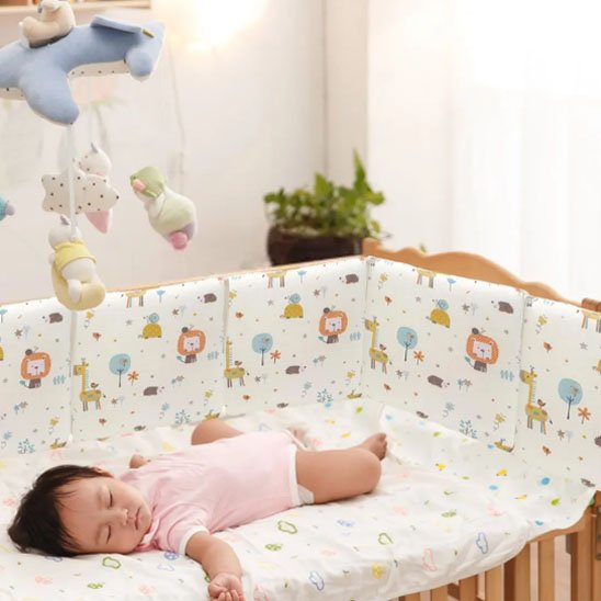 tour de lit bebe securite nouveau-ne beige