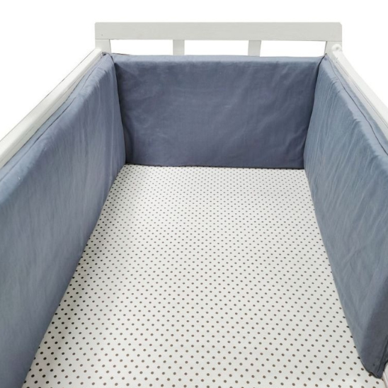 tour de lit bleu marine pour bebe