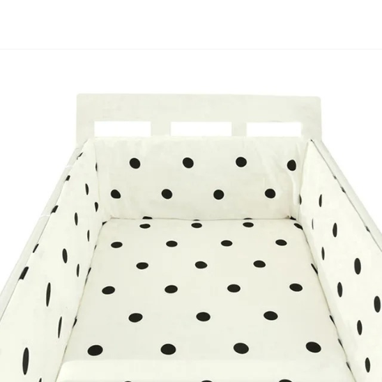 tour de lit-grosse points noir pour bebe