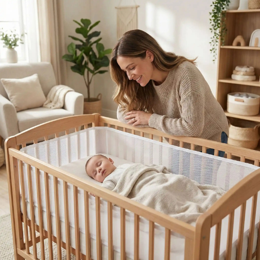 tour de lit respirant pour bebe protection anti chocs circulation dair optimale