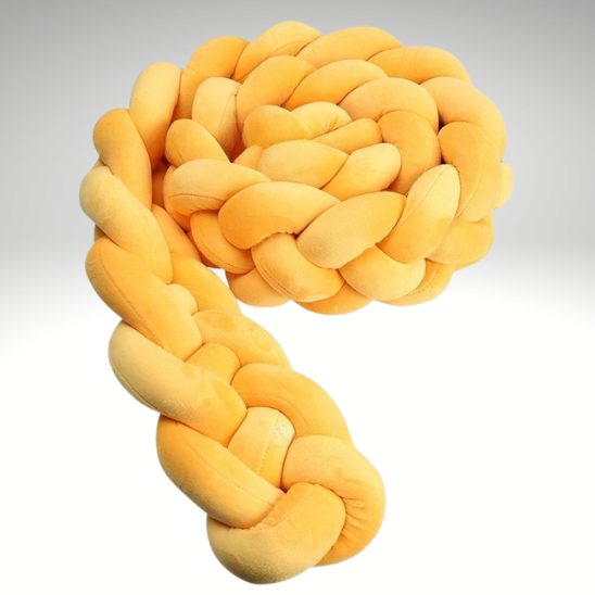 tour de lit tresse orange quatre brins