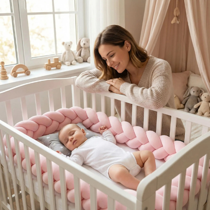 tresse de lit 3m rose maman souriante