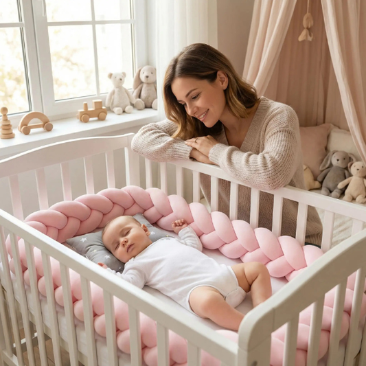 tresse de lit 3m rose maman souriante