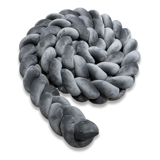 Tresse de lit | Cocon Sécurisé Gris Foncé