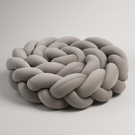 Tresse de lit bébé | Cocon Apaisant Gris Pastel