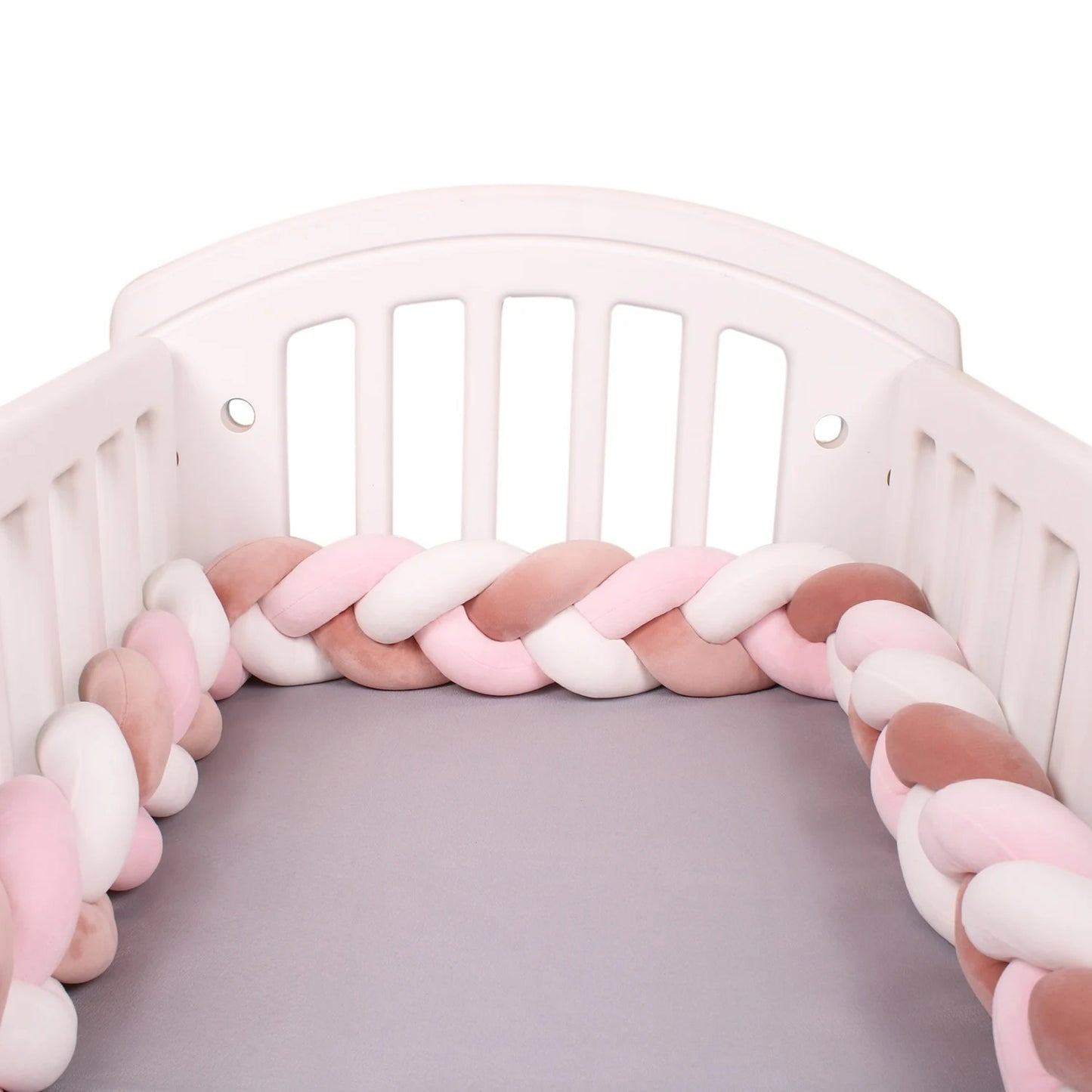 tresse de lit rose foncé blanc rose pastel reves bébé