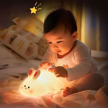 Veilleuse bébé mignon touche son lampe lapin 