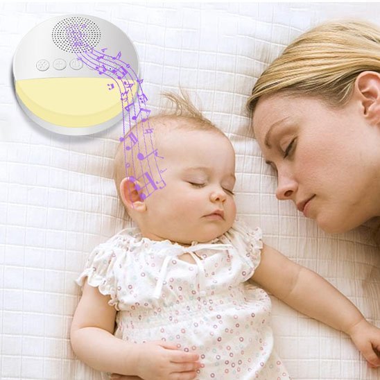 Veilleuse bruit blanc fillette avec maman exprimer librement