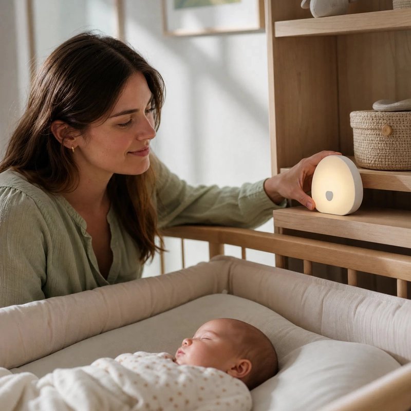 Veilleuse bruit blanc maman allumé la lampe 
