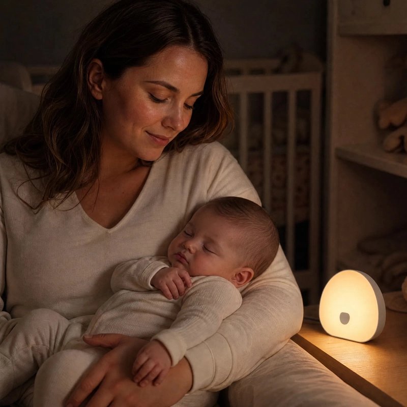 Veilleuse bruit blanc maman endormie son bébé